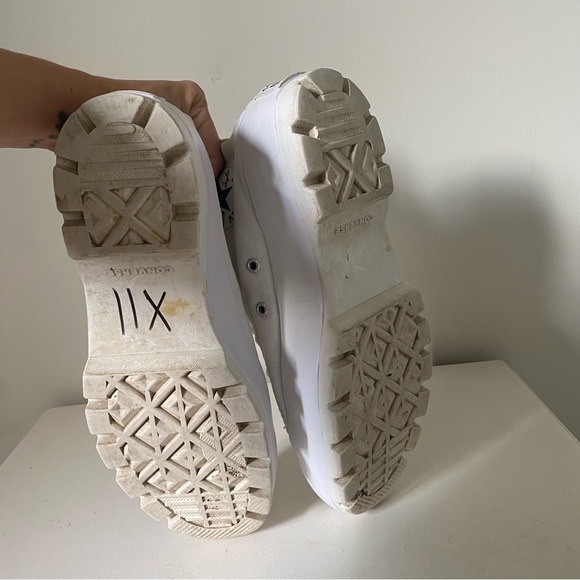 Converse All Star Chuck Taylor White Lugged High Top Sneakers Woman’s 7 - Picture 8 of 12